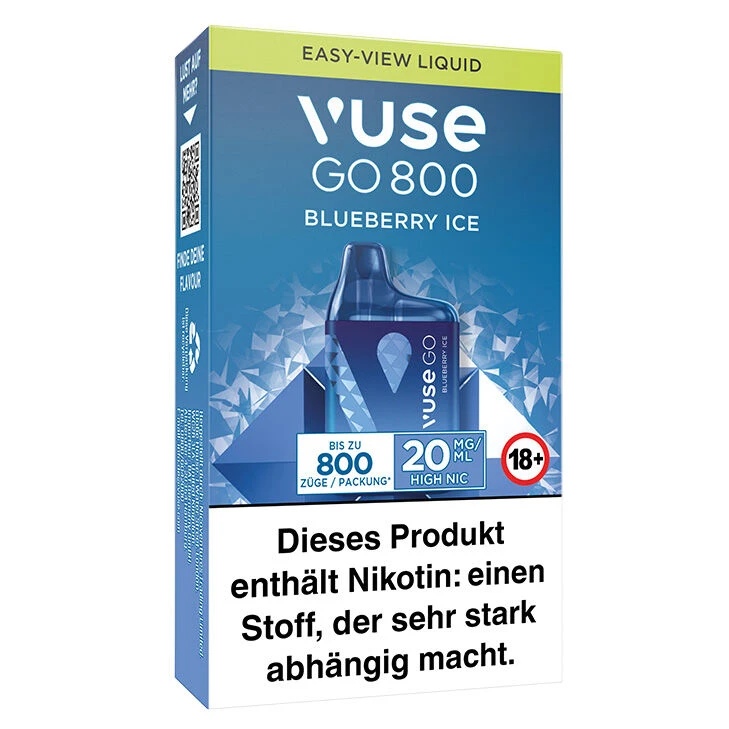 Vuse GO 800 Blueberry Ice 20 mg Einweg E-Zigarette Vuse GO 800 Blueberry Ice 20 Mg Einweg E-Zigarette -Tabak Geschäft VUSE GO 800 Blueberry ice 20mg 3d 2