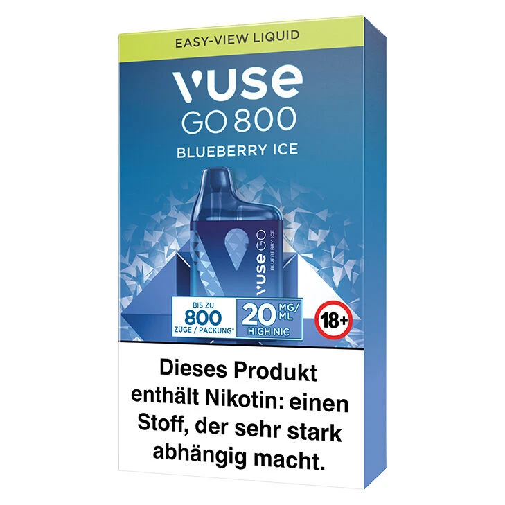 Vuse GO 800 Blueberry Ice 20 mg Einweg E-Zigarette Vuse GO 800 Blueberry Ice 20 Mg Einweg E-Zigarette -Tabak Geschäft VUSE GO 800 Blueberry ice 20mg 3d