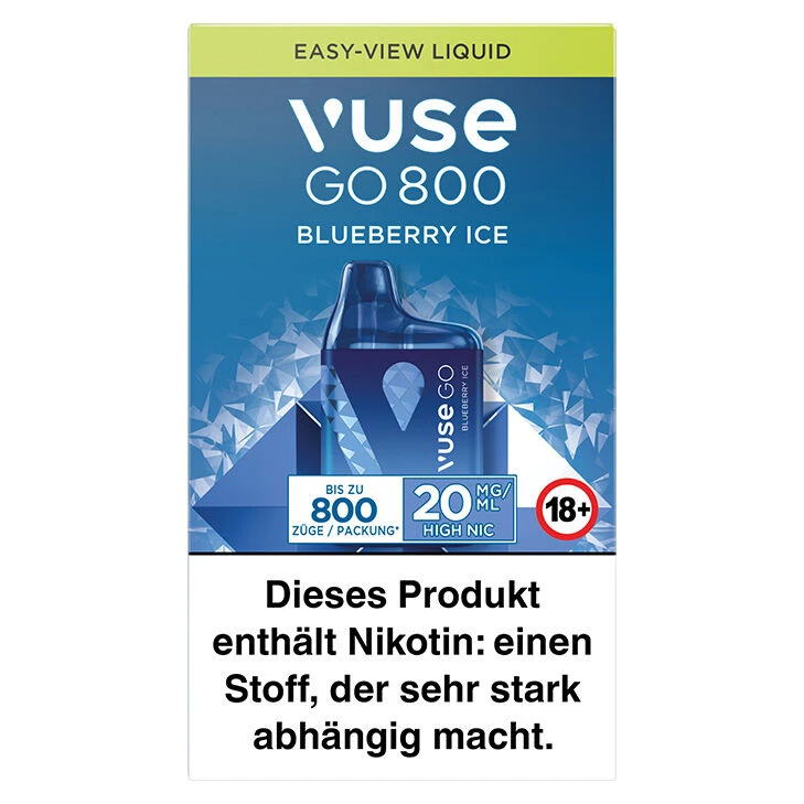 Vuse GO 800 Blueberry Ice 20 mg Einweg E-Zigarette Vuse GO 800 Blueberry Ice 20 Mg Einweg E-Zigarette -Tabak Geschäft VUSE GO 800 Blueberry ice 20mg