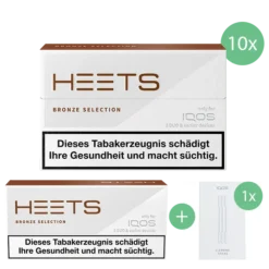 IQOS HEETS Bronze Stange (10er Packung) + IQOS Cleaning Sticks