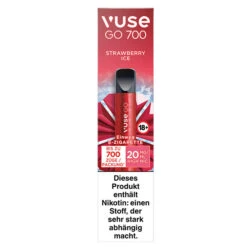 Vuse Go 700 Strawberry Ice 20mg Einweg E-Zigarette -Tabak Geschäft vuse go 700 20stramberry ich 20mg stick 1