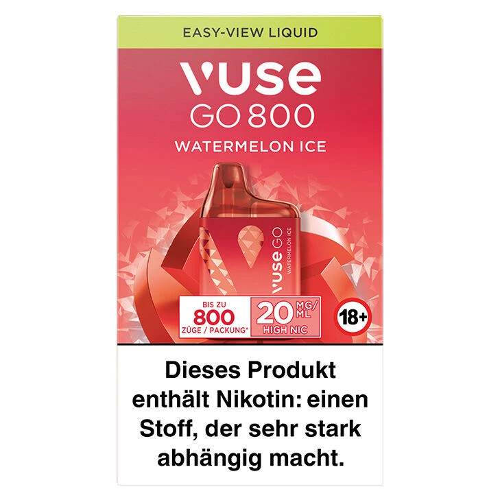 Vuse GO 800 Watermelon Ice 20 mg Einweg E-Zigarette Vuse GO 800 Watermelon Ice 20 Mg Einweg E-Zigarette -Tabak Geschäft vuse go 800 Watermelin ice